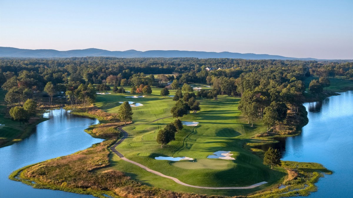 2024년 솔하임컵이 개최된 로버트트렌트존스 골프 코스의 13번, 14번 홀. 사진제공 ㅣ LPGA