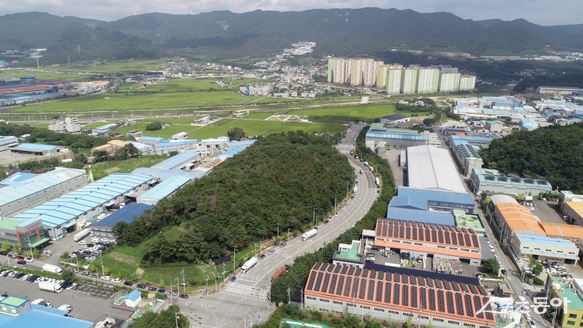 경주 외동 제2산단 내 국민체육센터가  들어설 위치도./사진=경주시