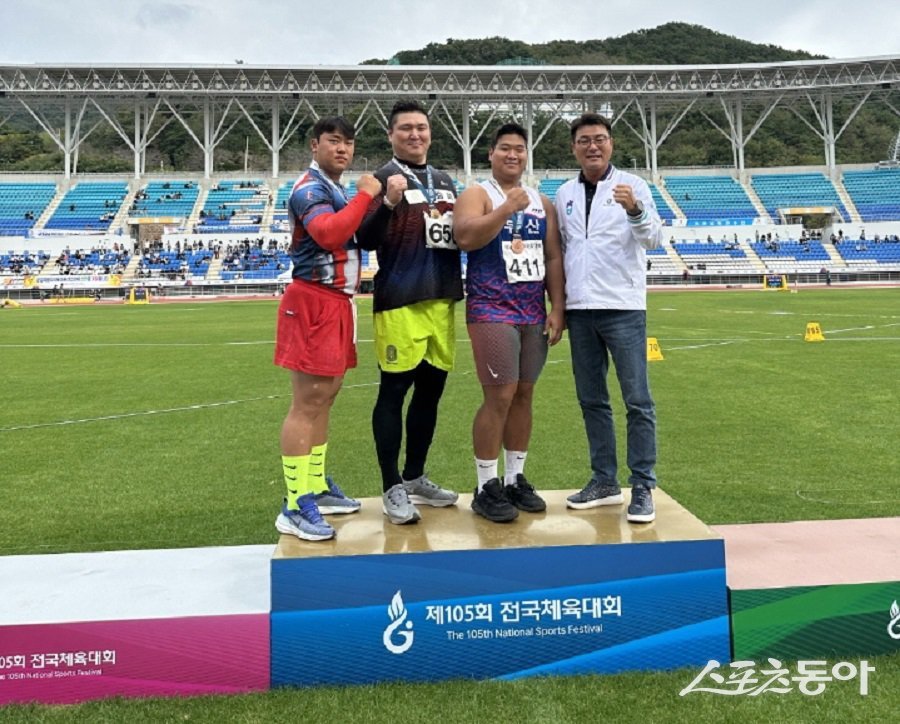 제105회 전국체육대회(왼쪽에서 두번째 이윤철 선수). 사진제공｜음성군청