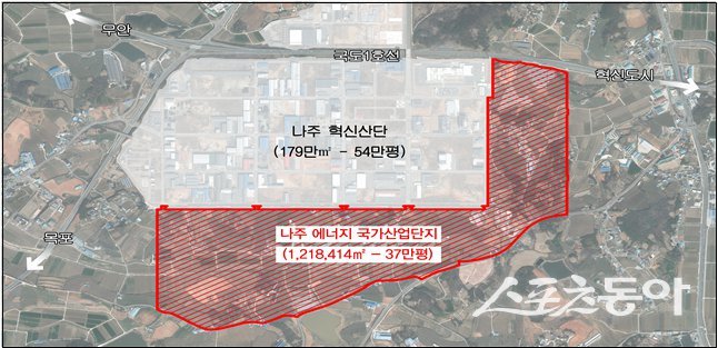 토지거래허가구역 위치도. 사진제공=전남도