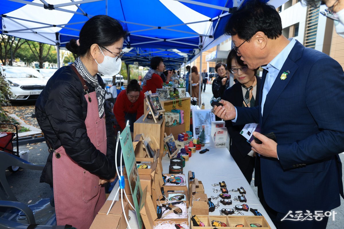 수성구 사회적경제 기업 특별 판매전 행사 모습./사진=수성구