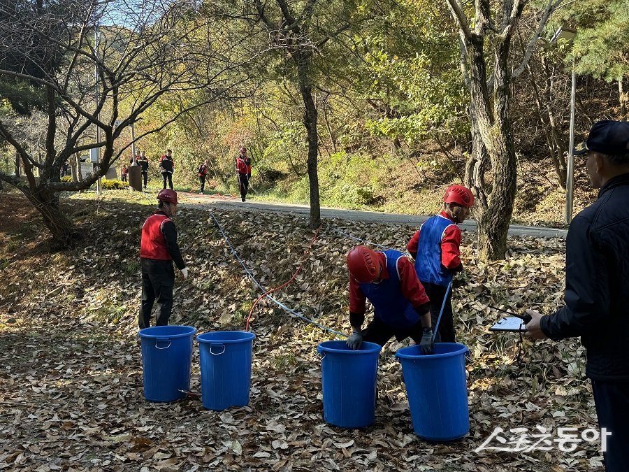 산불전문예방진화대 경연대회 모습. 사진제공｜충남도청