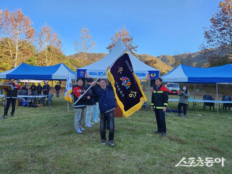 산불전문예방진화대 금산군 우승 모습. 사진제공｜충남도청