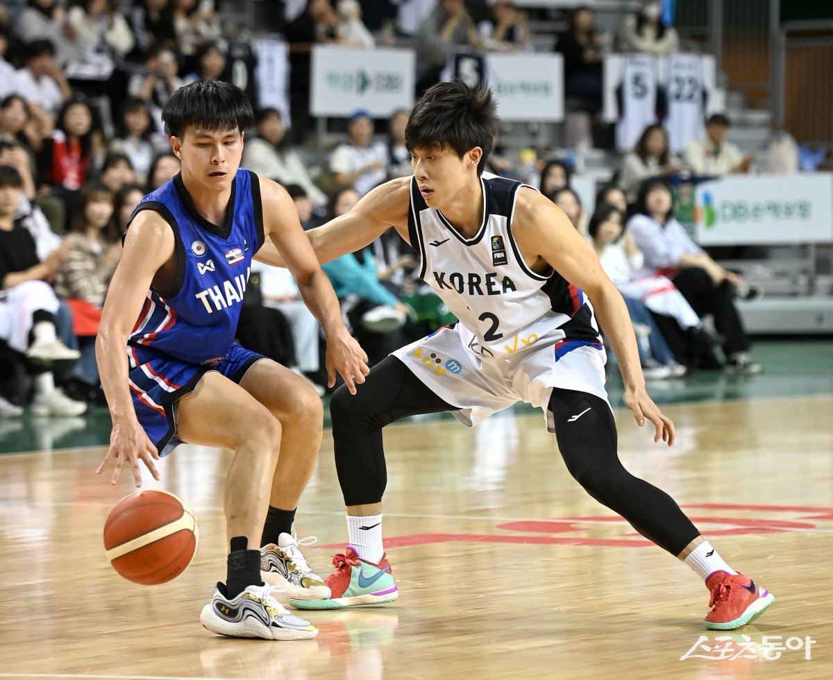 남자농구대표팀이 21일 고양 소노아레나에서 인도네시아를 상대로 FIBA 아시아컵 예선 A조 3차전을 치른다. 지난해 2월 원주에서 열렸던 태국전. 스포츠동아DB