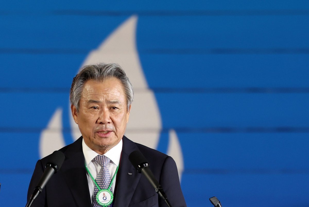 감사원이 대한체육회에 대한 특별감사에 착수해  구조적인 부당 관행을 뿌리 뽑는다. 사진은 지난 10월 열린 제105회 전국체육대회 폐회식에서하는 하고 있는 이기흥 대한체육회장. 뉴시스