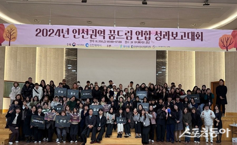 지난 11월 29일, 학교 밖 청소년들의 성장을 축하하고 그들의 노력을 격려하는 ‘2024 인천 학교 밖 청소년 성과보고 대회’를 개최했다. 사진제공｜인천시청