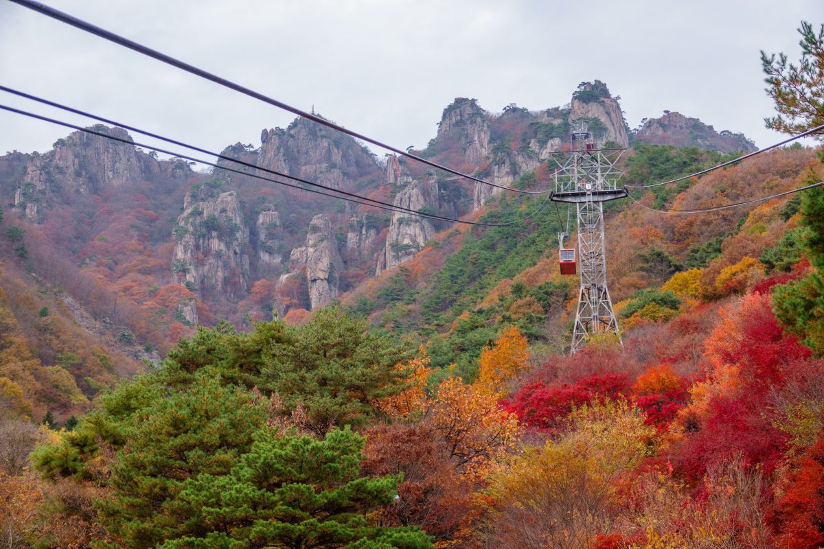 대둔산은 전형적인 ‘골산’으로 가벼운 산행과는 조금 거리가 있지만 요즘은 7부 능선까지 케이블카로 갈 수 있어 훨씬 편해졌다  사진제공｜지엔씨이십일