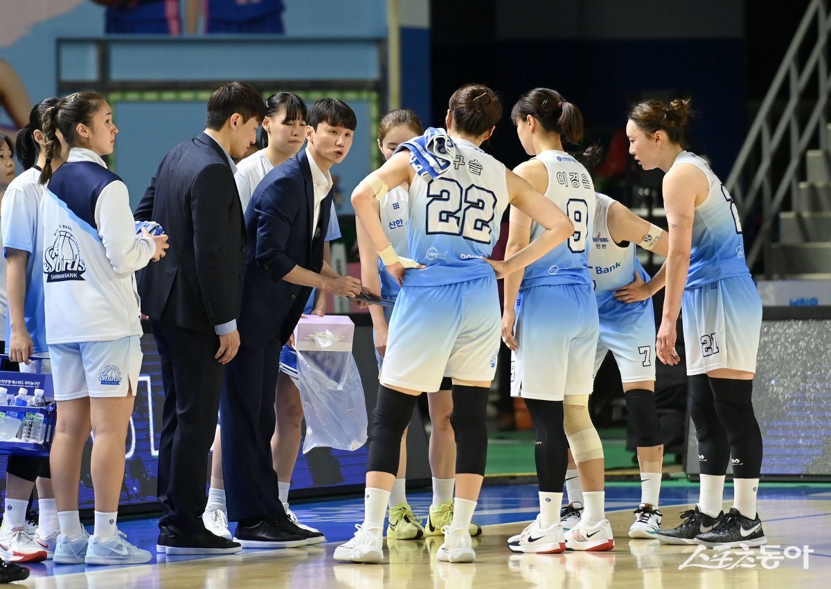 신한은행 선수들. 스포츠동아 DB