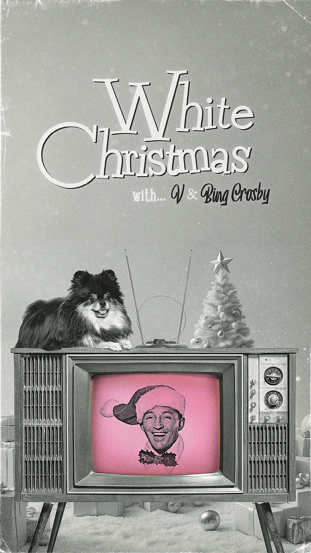 BTS 뷔가 빙 크로스비와 듀엣곡으로 완성한 ‘화이트 크리스마스’ 커버 이미지. 사진제공|빅히트 뮤직