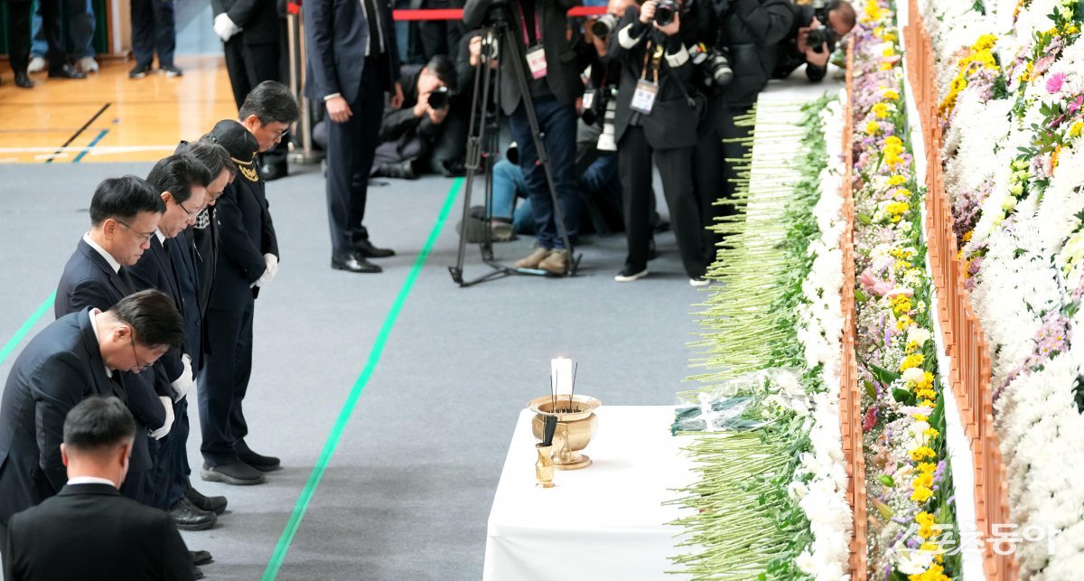 제주항공 여객기 사고 합동분향소. 사진제공=전남도