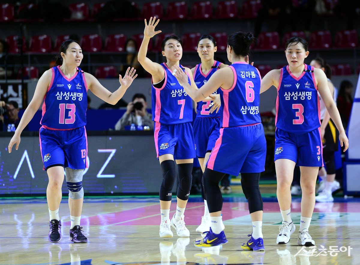 삼성생명 선수들. 스포츠동아 DB