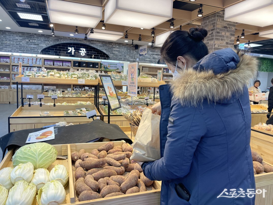 해남군로컬푸드 직매장 제로웨이트 매대. 사진제공=해남군