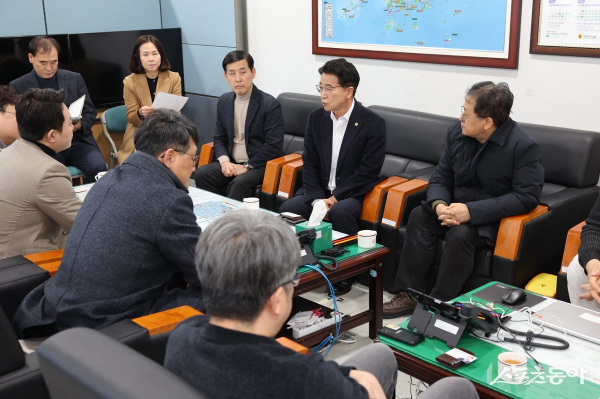 김태균 전남도의장이 지난 8일 신년을 맞아 도의회 출입기자들과의 간담회를 개최했다. 사진제공=전남도의회