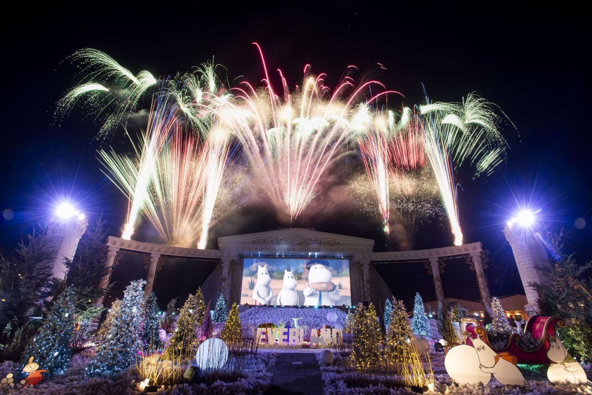 에버랜드 노르딕 포레스트에서 펼쳐지는 무민 불꽃놀이 공연                         사진제공｜에버랜드