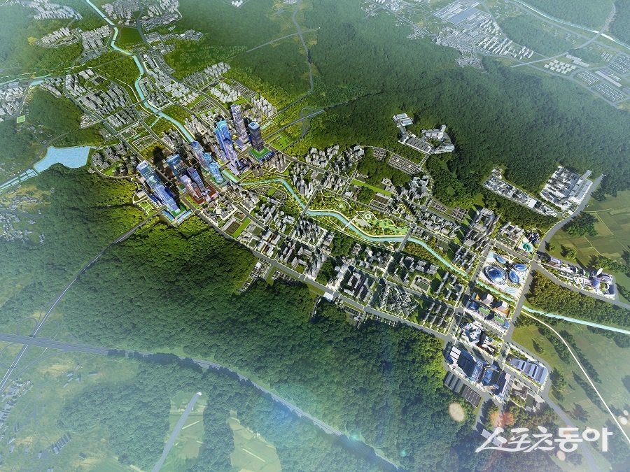 광명시가 광명시흥 3기 신도시 내 경제자유구역 지정을 본격적으로 추진한다(광명시 전체 조감도). 사진제공｜광명시청 