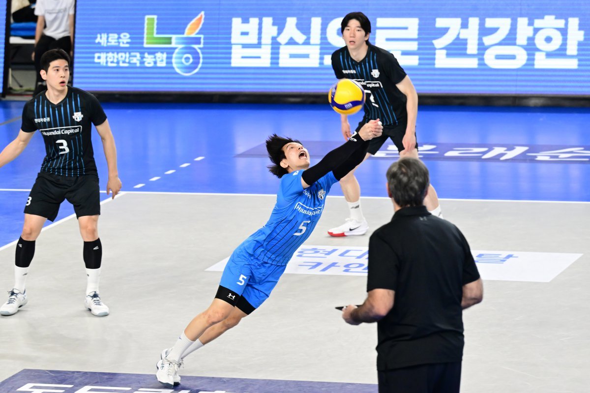 ‘도드람 2024~2025 V리그’에선 리시브 효율과 팀 순위가 비례하지 않고 있다. 상위권 팀 대다수가 리시브보다는 세터의 움직임, 공격수들의 위치 선정, 공격 속도를 앞세워 승승장구하고 있다. 사진제공|KOVO