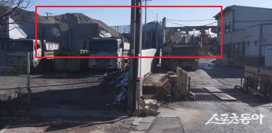 수원시 권선구 평동 53번지 일대 건폐장 현장 모습. 사진|장관섭 기자