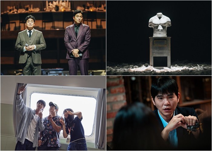 왼쪽부터 시계방향으로 ‘흑백요리사’ ‘피지컬: 아시아’, ‘데블스 플랜’, ‘대환장 기안장’ 스틸, 사진제공|넷플릭스