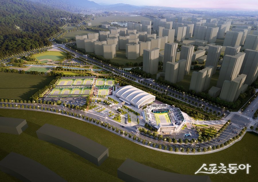 충남국제테니스장(가칭) 조성사업 조감도. 사진제공｜충남도청