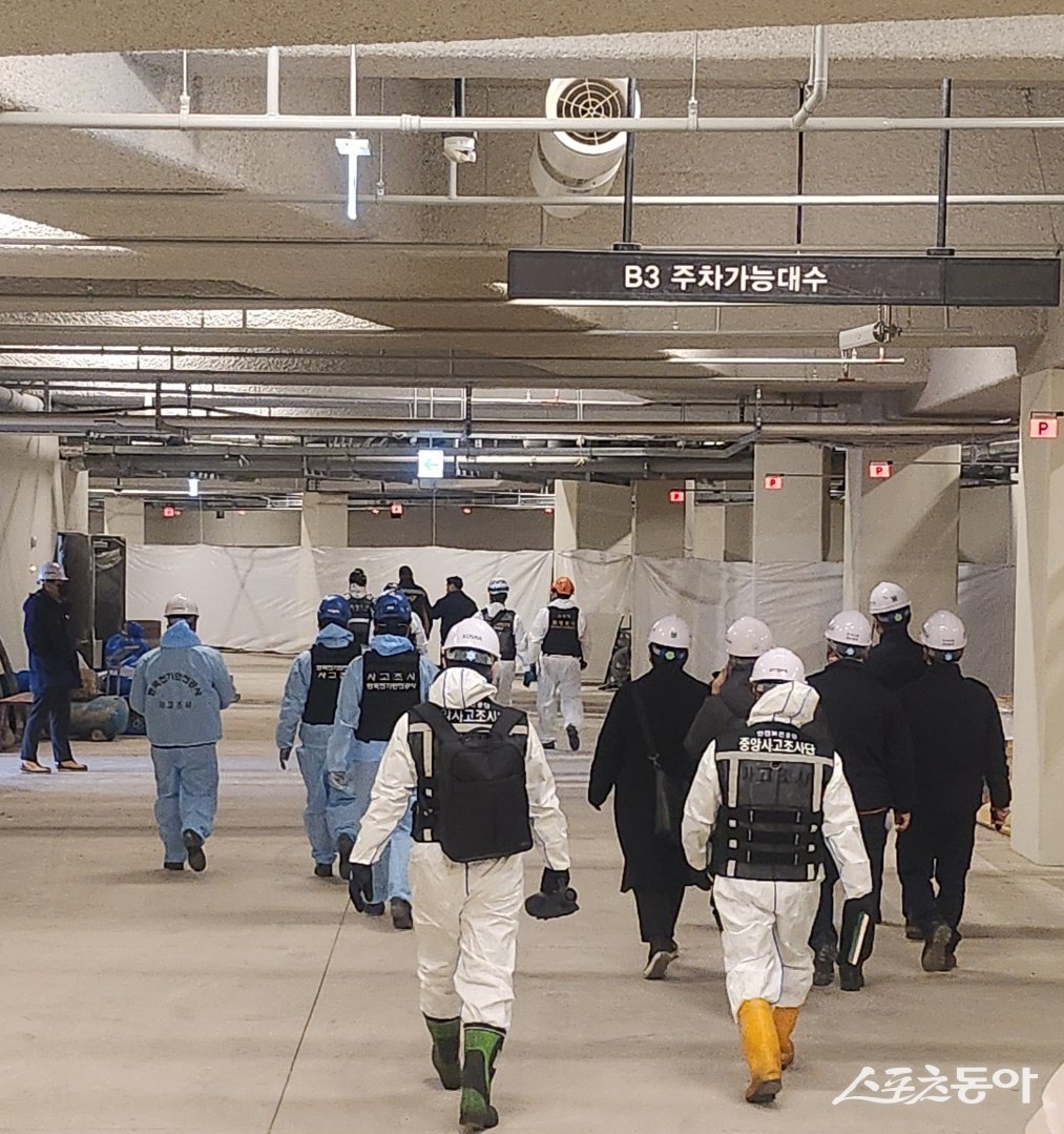 6명의 사망자가 발생한 부산 기장군 반얀트리 호텔 신축공사장 화재 사건현장. (사진제공=부산경찰청)