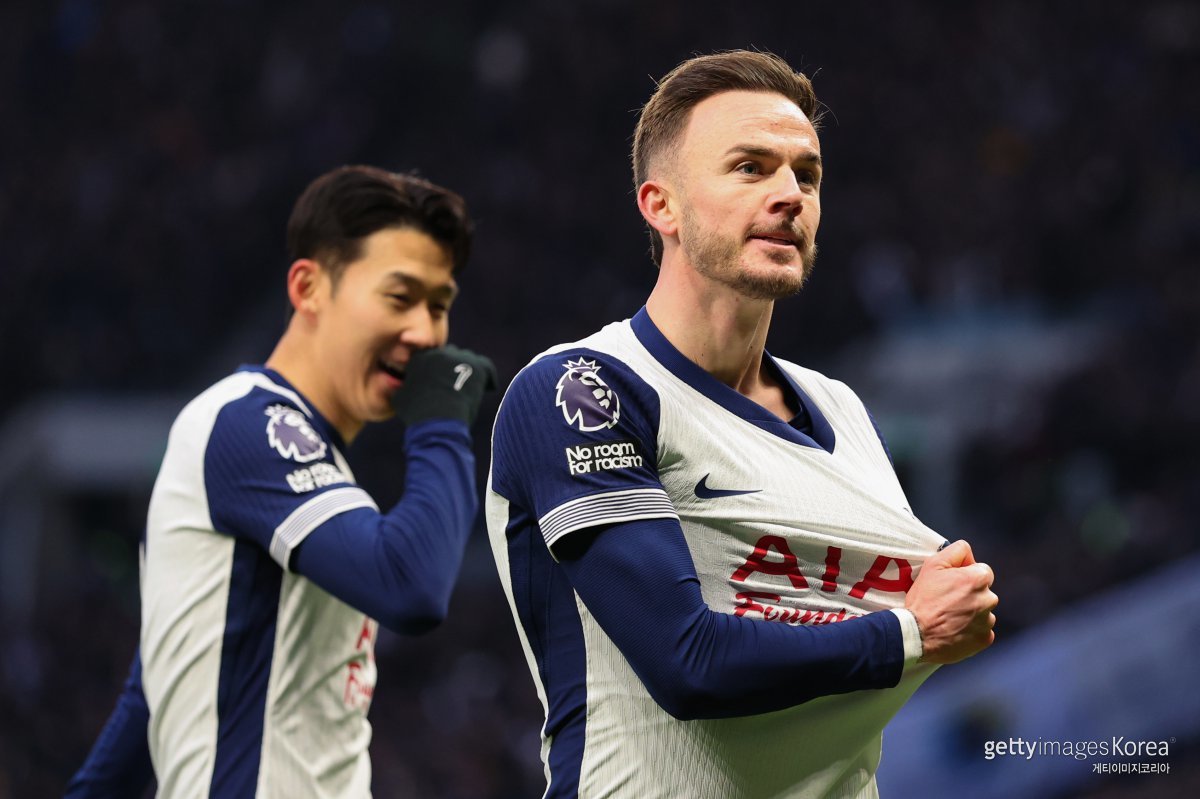 손흥민-제임스 매디슨. 사진=게티이미지코리아