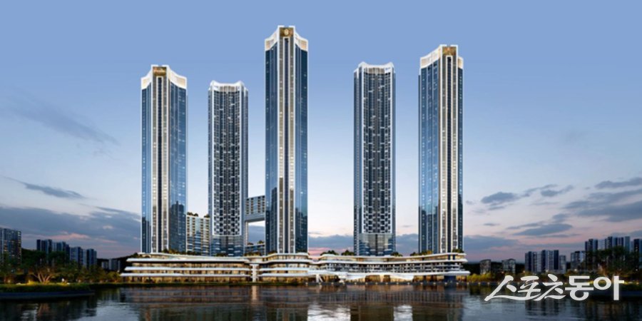 포스코이앤씨가 지난해 1월 부산에서 재개발사업 촉진 2-1구역 수주전에서 삼성물산 건설부문을 제치고 마수걸이 수주를 따냈다. 사진은 해당 지역에 지어질 ‘오티에르 시티즌파크(가칭)’ 조감도. 사진제공ㅣ포스코이앤씨