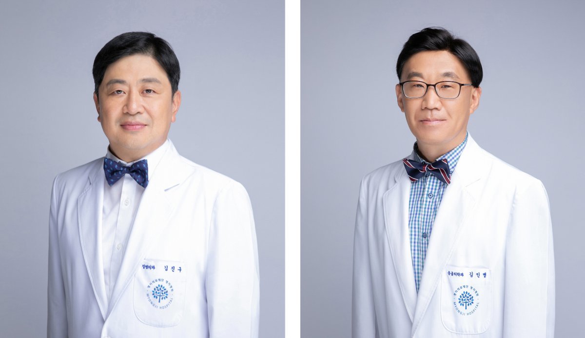 명지의료재단 김진구 신임 의료원장(왼쪽)과 김인병 신임 명지병원장              사진제공｜명지병원