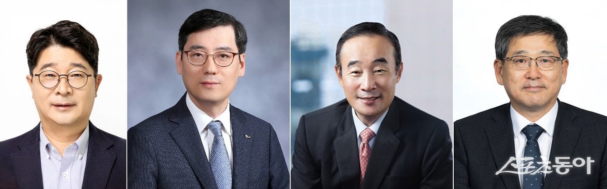(왼쪽부터)엄기천 사장, 정대형 기획지원본부장, 허경욱 前 기획재정부 차관, 천성래 사업시너지본부장. 사진제공ㅣ포스코퓨처엠