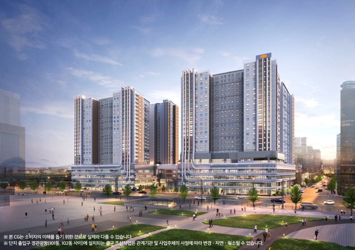 ‘이래서 초역세권, 초역세권’ 하는 모양이다. 초역세권 아파트가 지역 시세를 리딩하며 지역 평균 상승률을 크게 웃도는 것으로 나타났다. 사진은 3월 분양을 앞둔 DL이앤씨의 ‘e편한세상 동대구역 센텀스퀘어’. 동대구역과 바로 맞닿아 있다. 사진제공 | DL이앤씨