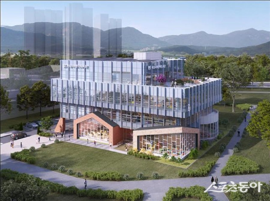 하남시가 ‘어린이 영어 특화 도서관’ 기공식을 지난 26일 개최했다(조감도). 사진제공|하남시청