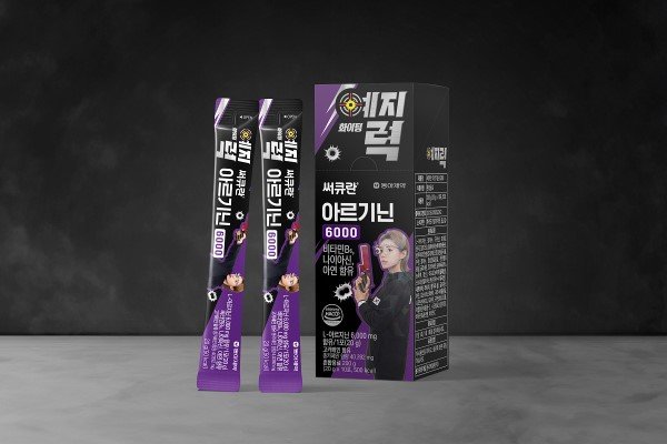 동아제약의 ‘써큐란 아르기닌 6000’. 아르기닌 특유의 비린맛을 블루베리 풍미로 보완했다 사진제공|동아제약