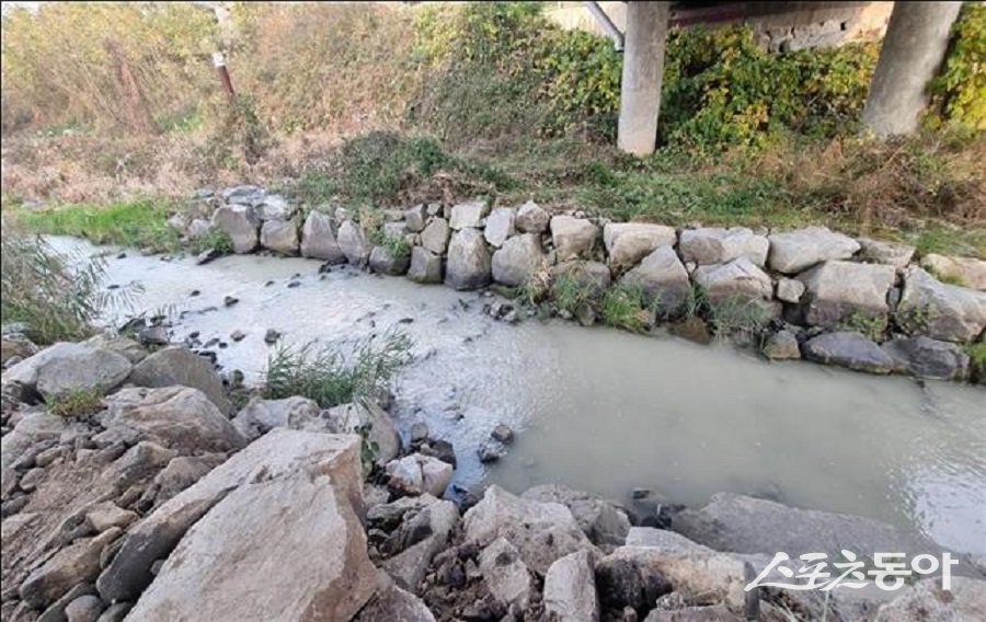 대전시 특별사법경찰이 A 업체가 공사 현장에서 발생한 특정수질유해물질인 구리(Cu) 및 6가 크롬(Cr6+)을 포함한 폐수를 우수관을 통해 공공 수역으로 유출한 사실을 적발했다. 사진제공｜대전시청