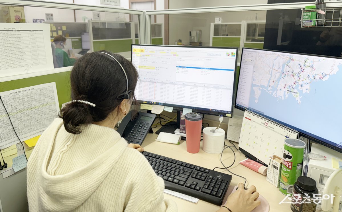 통합콜센터 전경. (사진제공=부산시설공단)