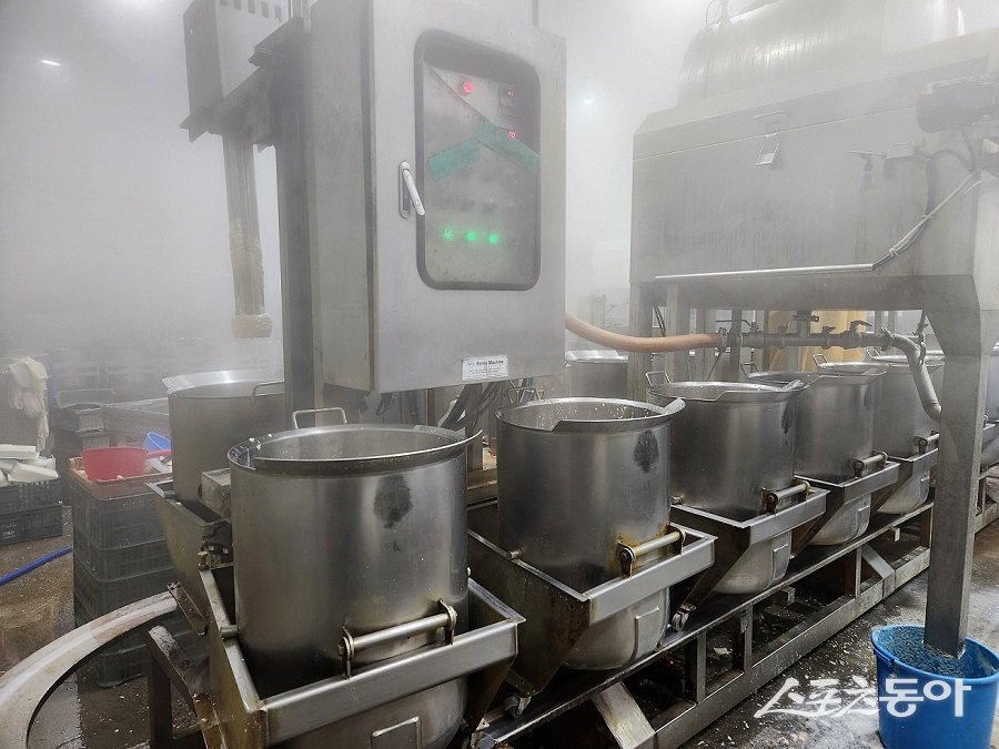 대전시 특사경, 식품위생법 위반업소 (제조원 허위표시한 두부 생산판매업소 영업장 점검 모습). 사진제공|대전시청