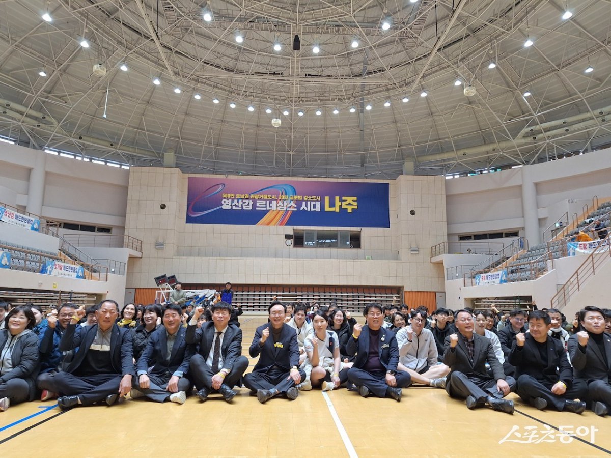 최근 나주종합스포츠파크 다목적체육관에서 열린 ‘2025 나주시장기 배드민턴대회. 사진제공=나주시