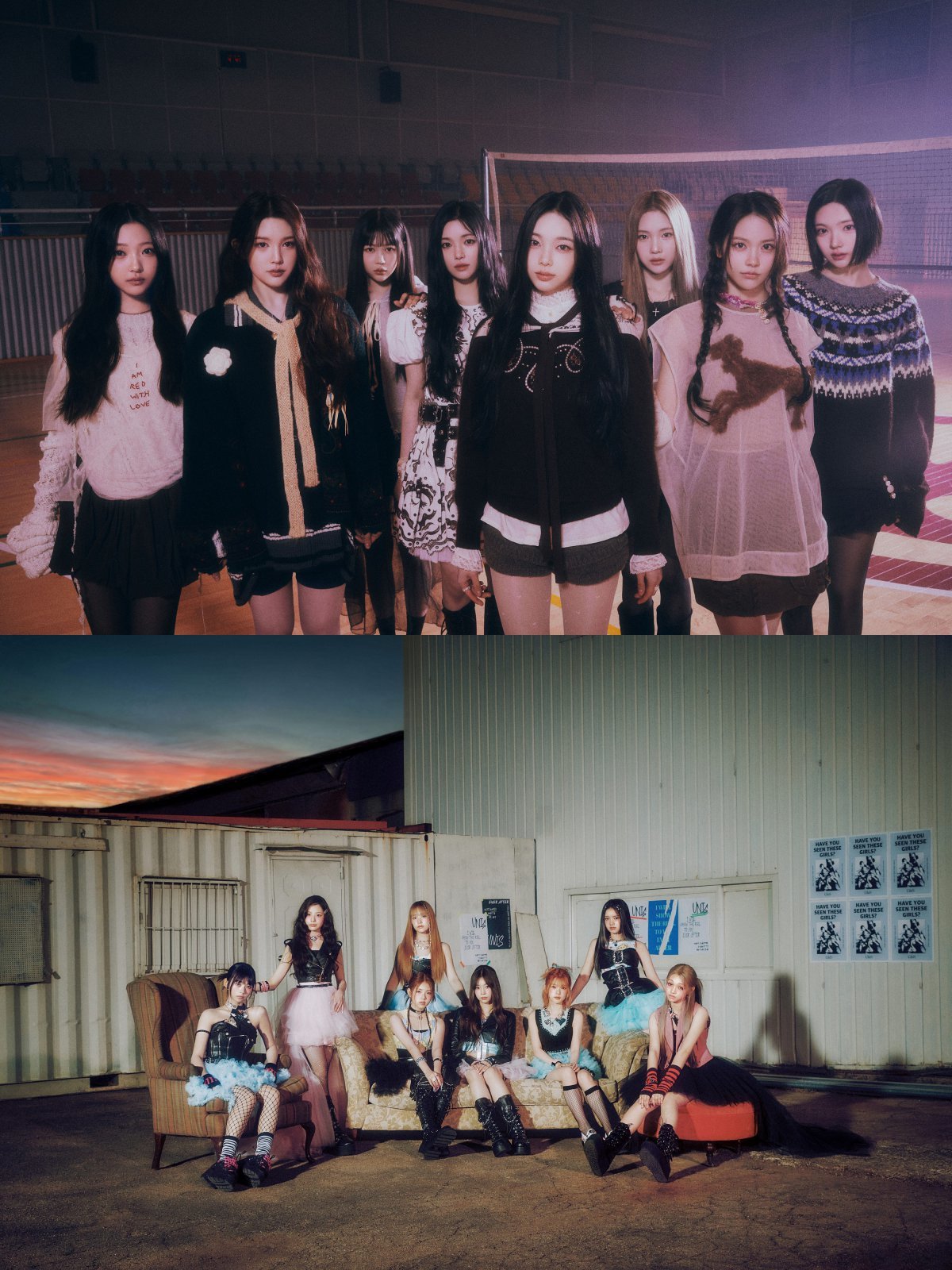 인도네시아인 카르멘이 포함된 걸그룹 하츠투하츠와 2명의 필리핀 국적 멤버가 있는 유니스(위부터). 사진제공|SM엔터테인먼트·F&F엔터테인먼트