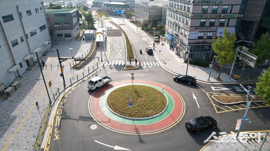 양평역 앞 회전교차로. 사진제공|양평군청