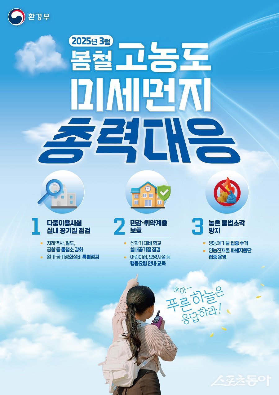 인천 연수구, 고농도 초미세먼지 저감 위한 총력 대응 홍보 포스터. 사진제공｜인천 연수구청