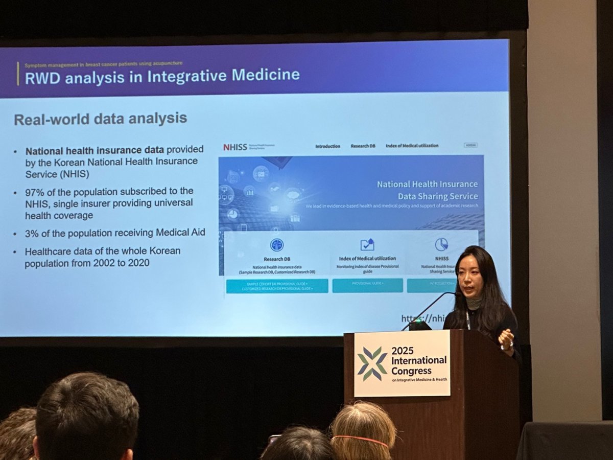 이예슬 자생한방병원 척추관절연구소 원장이 국제통합의학 연합학회(ACIMH)에서 연구 결과를 발표하고 있다  사진제공｜자생한방병원