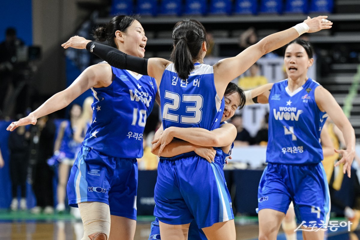 우리은행 선수들. 사진제공｜WKBL