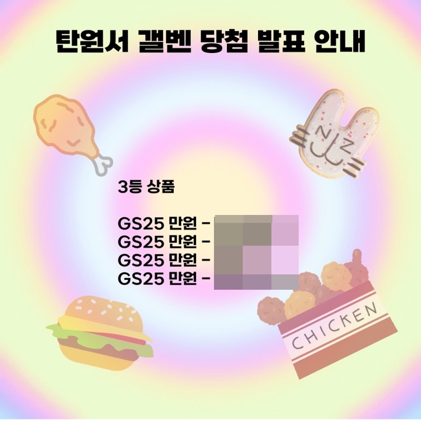 ‘탄원서 인증 경품 이벤트’ 결과 일부. 사진|연예 커뮤니티 캡처