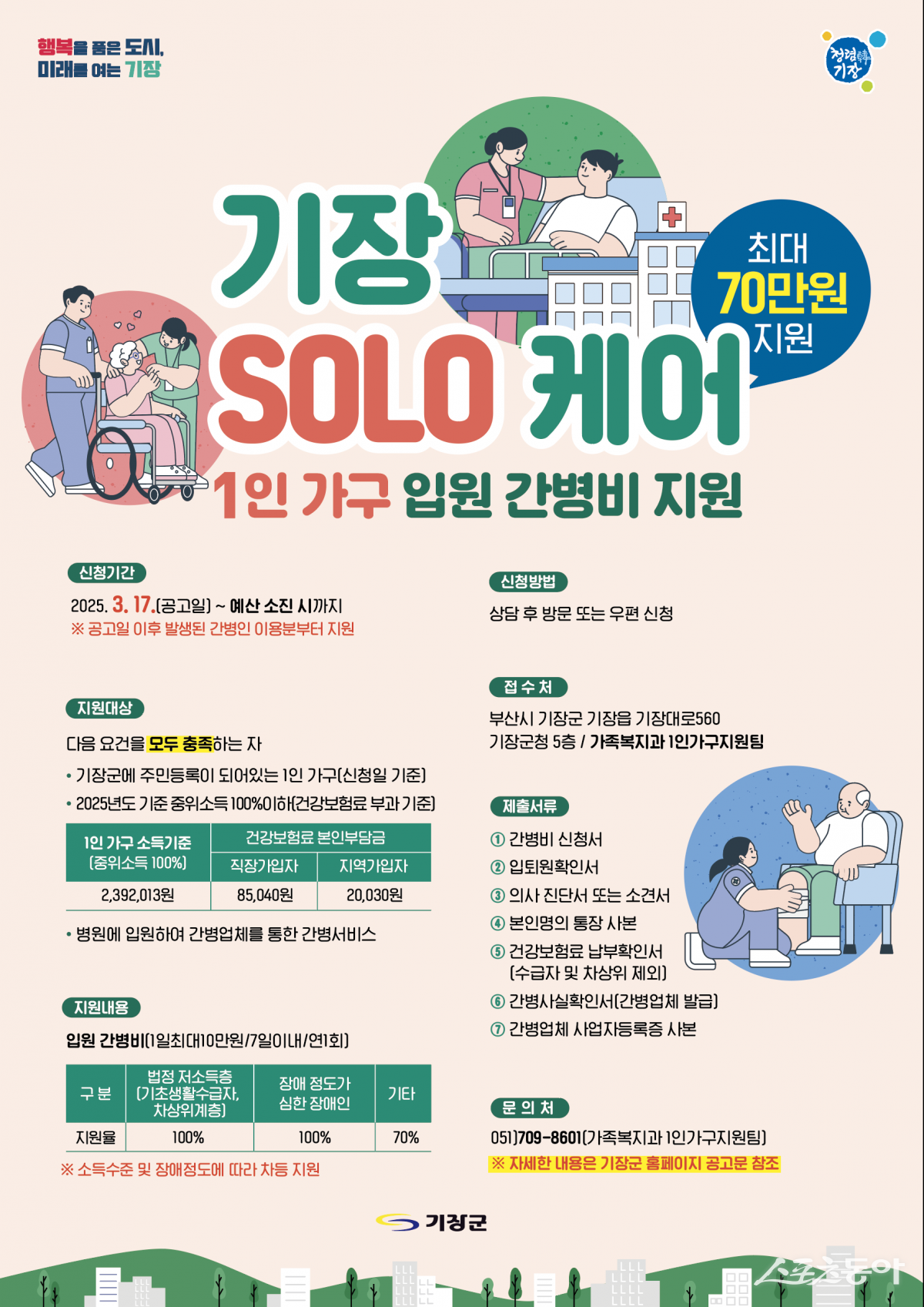 기장SOLO케어 리플릿. (사진제공=기장군)