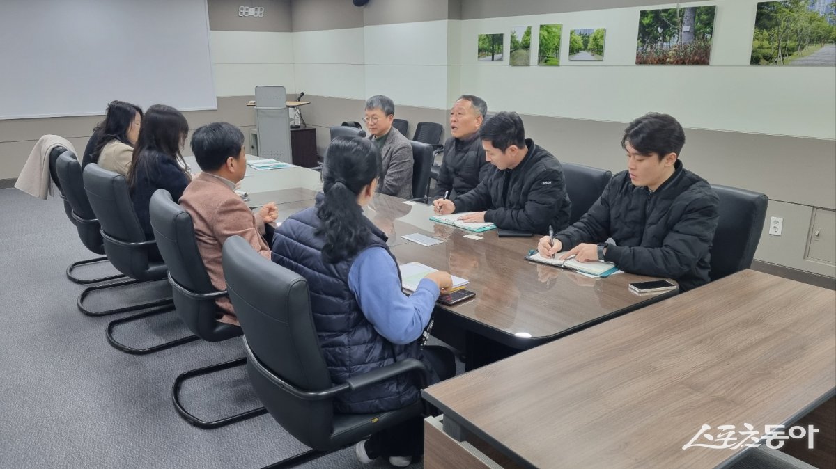간담회 모습. (사진제공=부산시설공단)
