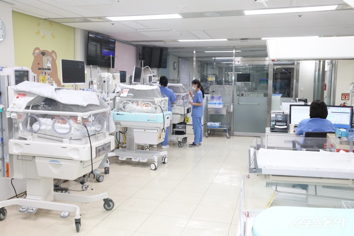 차의과학대학교 부속 구미차병원 구미+ 신생아집중치료센터 내 응급 분만실 내부. 사진제공ㅣ구미시
