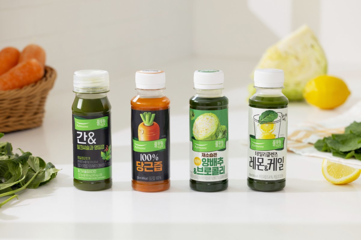 개편한 4대 제품군의 대표 제품들. 사진제공|풀무원녹즙