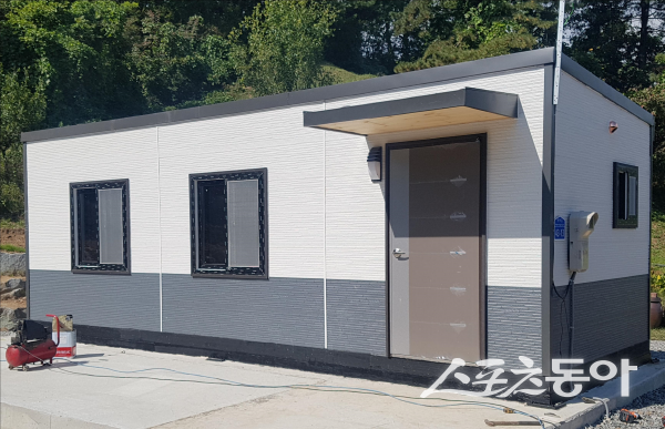이재민들에게 지원할 임시조립주택. 사진제공 ㅣ 경북도