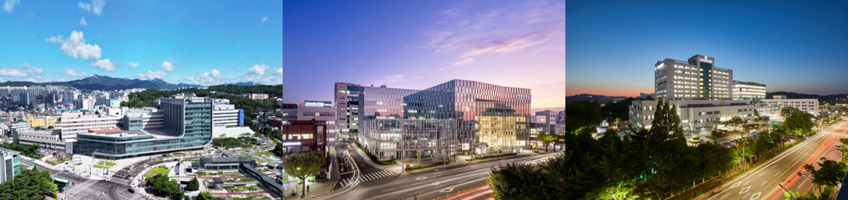 고려대의료원 산하 안암병원, 구로병원, 안산병원 전경(왼쪽부터) 사진제공|고려대의료원