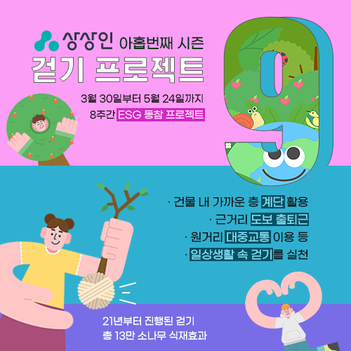 ‘걷기 프로젝트 시즌9’ 캠페인 포스터. 사진제공｜상상인