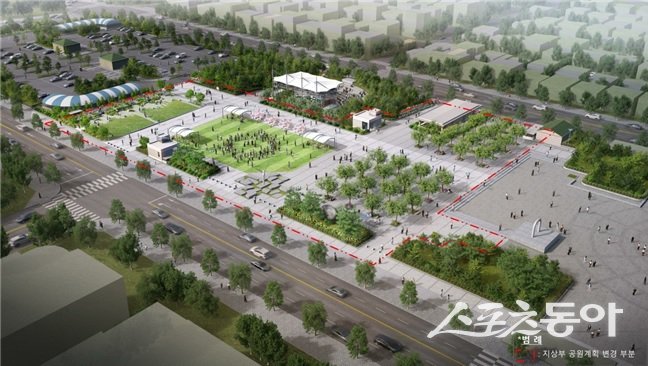 중앙근린공원 지하공영주차장 상부 조감도. 사진제공｜인천시