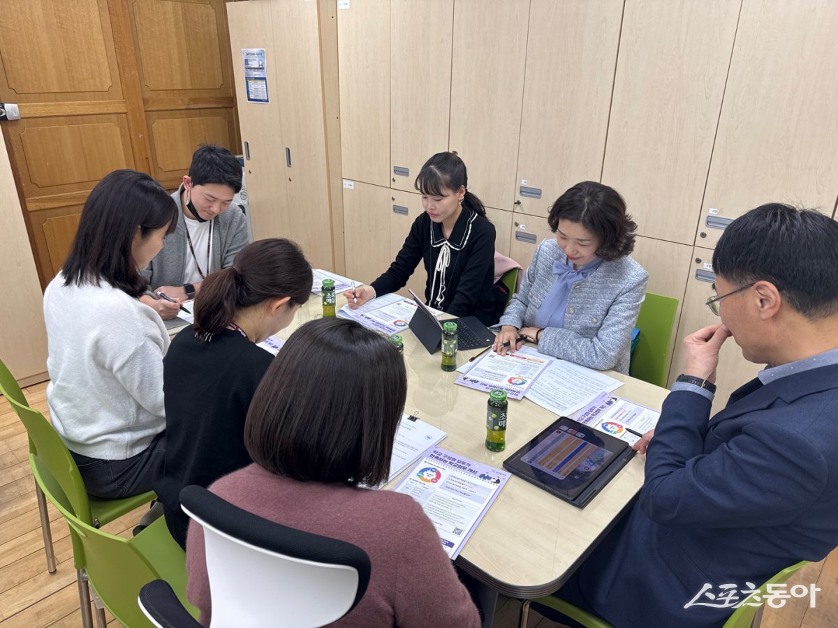 경기도교육청 학교 방문 소통 정담회 모습. 사진제공|경기도교육청